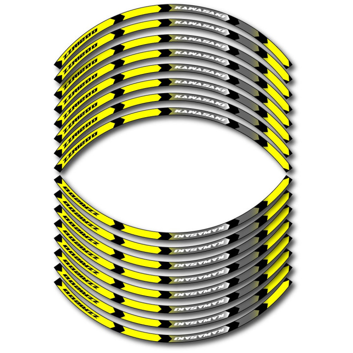Kawasaki Zzr 1200 Style 3 Wheel Stripes Stickers Decals - DecalsHouse