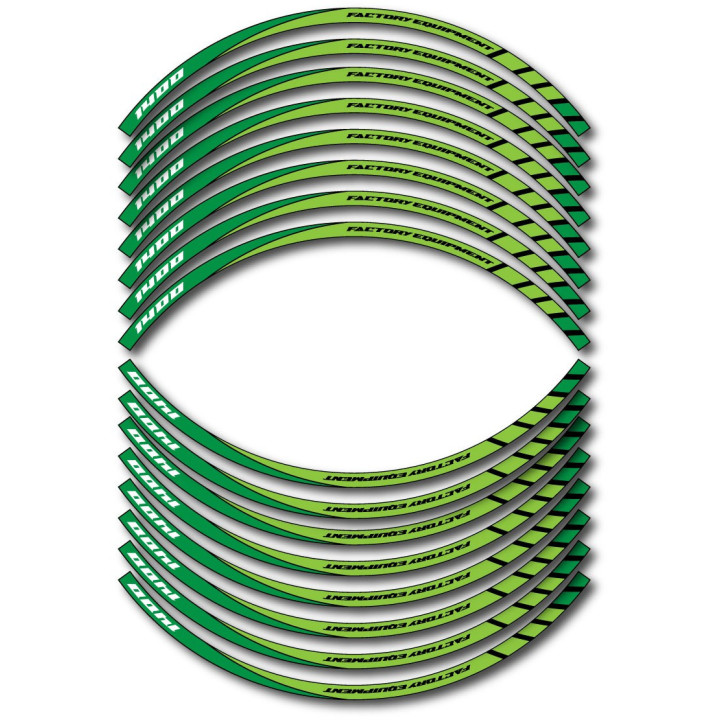 Kawasaki Zzr 1400 Style 6 Wheel Stripes Stickers Decals - DecalsHouse