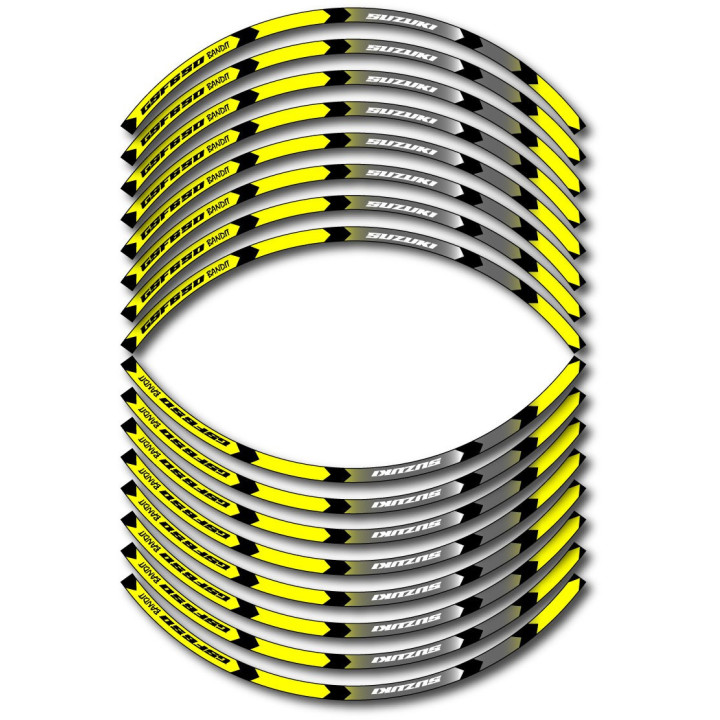 Suzuki Gsf 650 Bandit Style 12 Wheel Stripes Stickers Decals - DecalsHouse