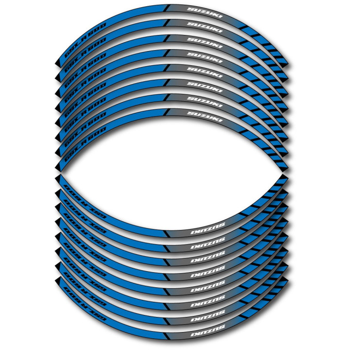 Suzuki Gsx R 600 Style 9 Wheel Stripes Stickers Decals - DecalsHouse