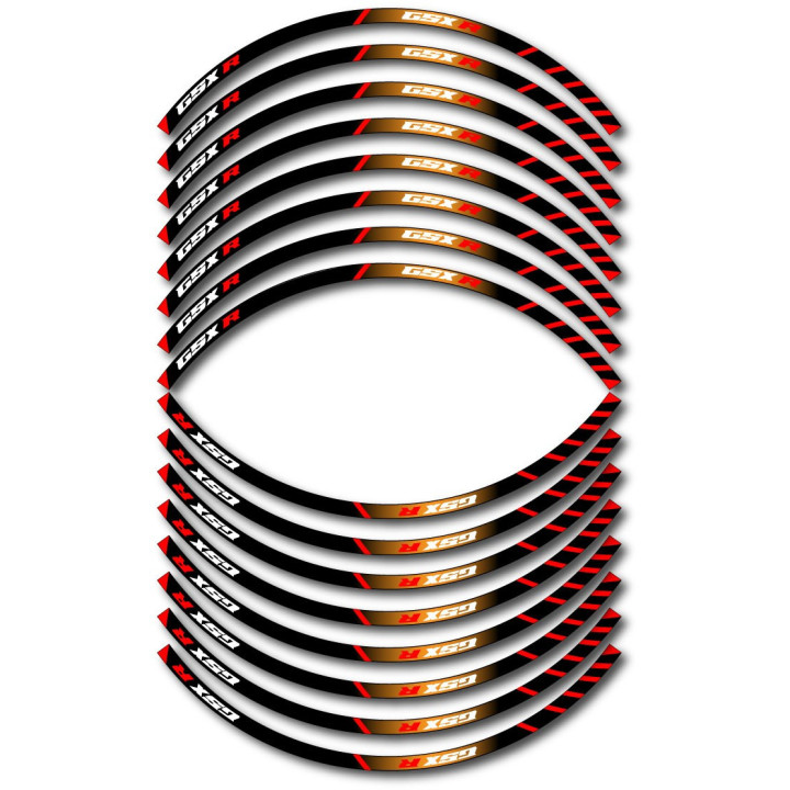 Suzuki Gsx R Style 6 Wheel Stripes Stickers Decals - DecalsHouse