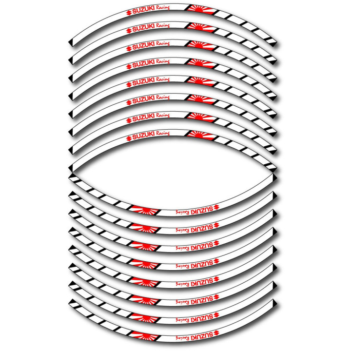 Suzuki Racing Wheel Stripes Stickers Decals - DecalsHouse