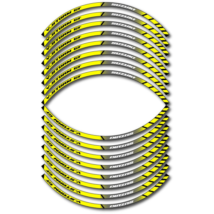 Suzuki V Storm Gt Style 3 Wheel Stripes Stickers Decals - DecalsHouse