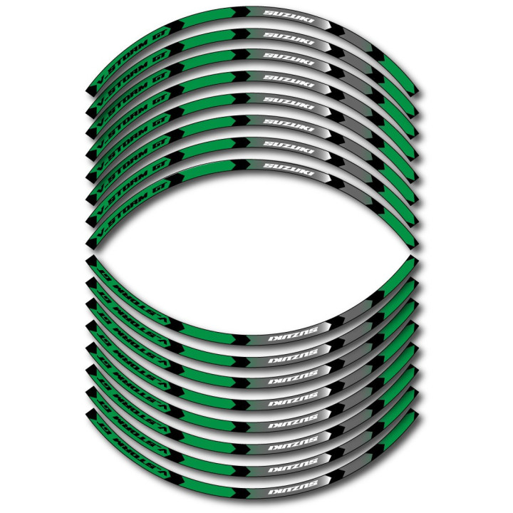 Suzuki V Storm Gt Style 7 Wheel Stripes Stickers Decals - DecalsHouse
