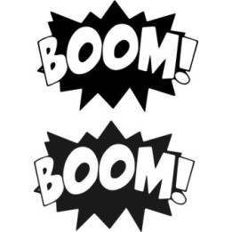 BOOM! Comic Explosion Stickers – Pop Art Decals (2-Pack)