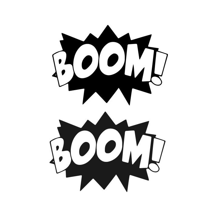 BOOM! Comic Explosion Stickers – Pop Art Decals (2-Pack)
