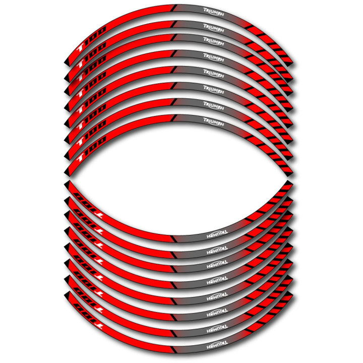 Triumph Bonneville T 100 Style 9 Wheel Stripes Stickers Decals - DecalsHouse