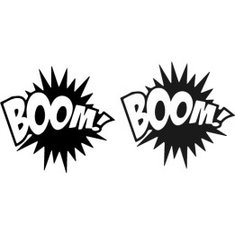 Boom Comic Sound Effect Stickers – Pop Art Decals (2-Pack)