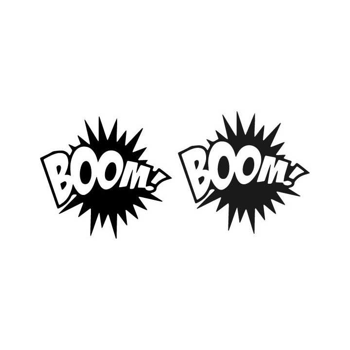 Boom Comic Sound Effect Stickers – Pop Art Decals (2-Pack)