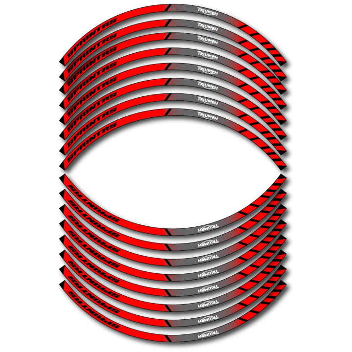 Triumph Sprint Rs Style 6 Wheel Stripes Stickers Decals - DecalsHouse