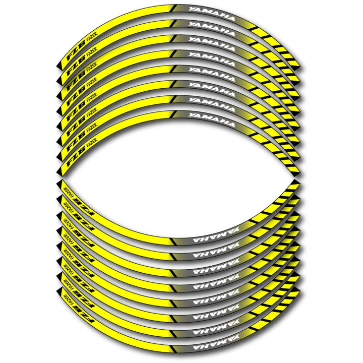 Yamaha Fz6 Fazer Style 12 Wheel Stripes Stickers Decals - DecalsHouse