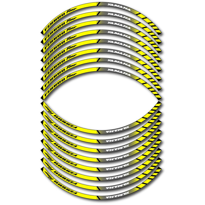 Yamaha Fzs 600 Fazer Style 3 Wheel Stripes Stickers Decals - DecalsHouse