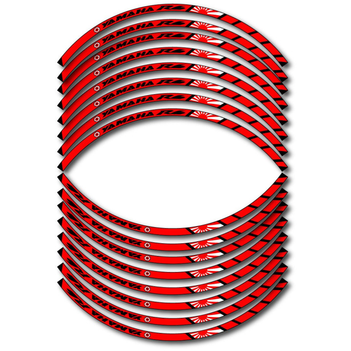 Yamaha R6 Style 15 Wheel Stripes Stickers Decals - DecalsHouse
