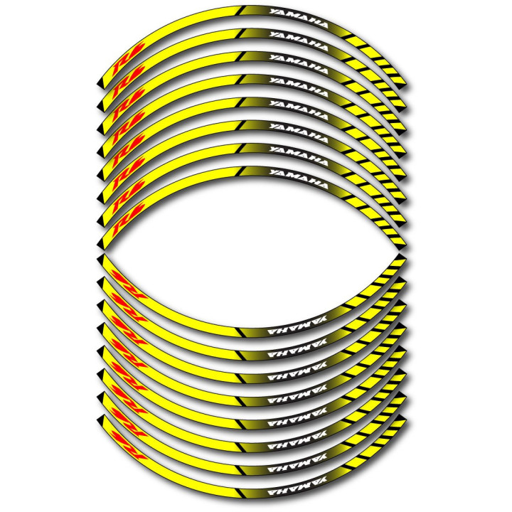 Yamaha R6 Style 9 Wheel Stripes Stickers Decals - DecalsHouse