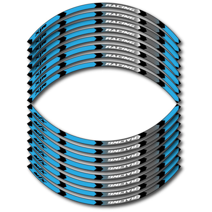 Yamaha Xjr 1300 Style 3 Blue Wheel Stripes Stickers Decals - DecalsHouse