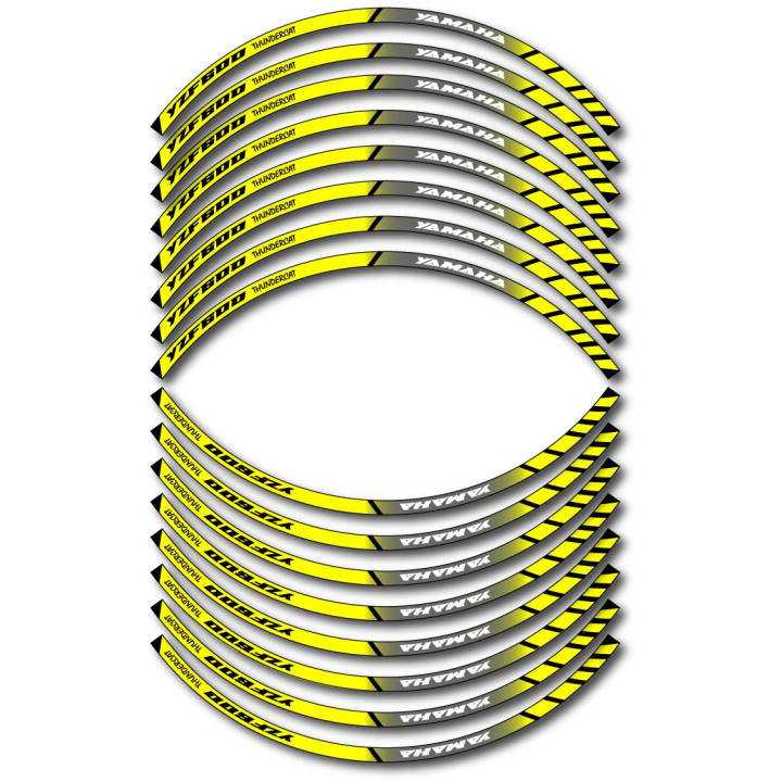 Yamaha Yzf 600 Thundercat Style 8 Wheel Stripes Stickers Decals - DecalsHouse