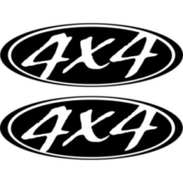 2x 4x4  Oval Stickers Decals - DecalsHouse