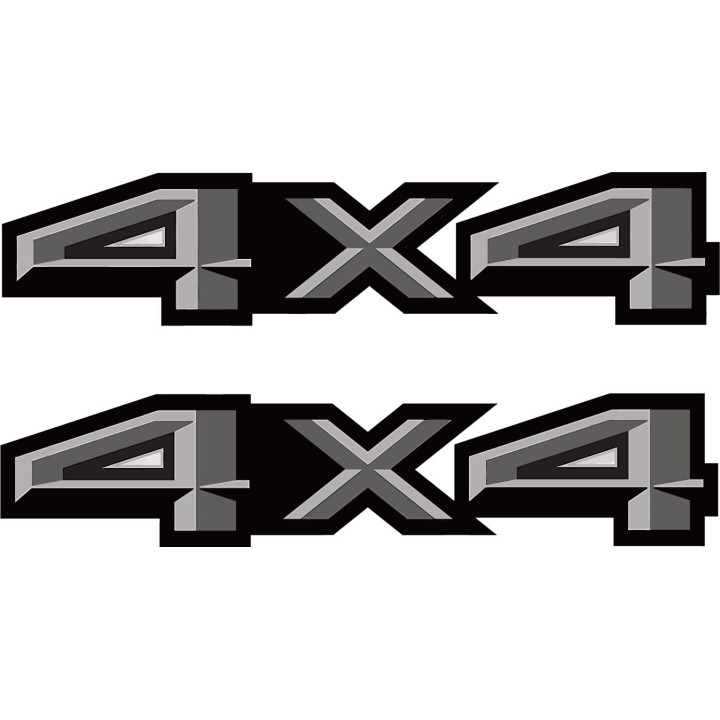 2x 4x4 Dark Stickers Decals - DecalsHouse