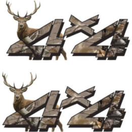 2x 4x4 Deer Stickers Decals - DecalsHouse