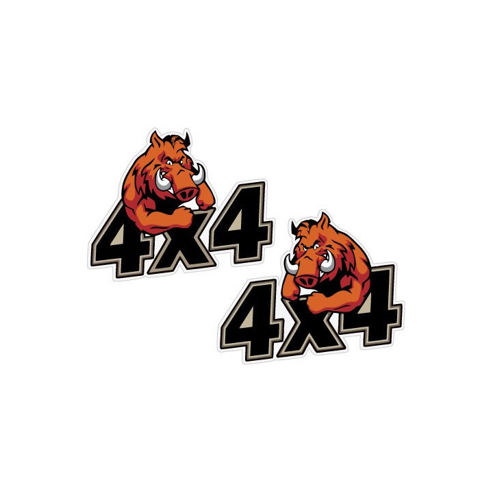2x 4x4 Muscle Boar Stickers Decals - DecalsHouse