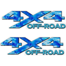 2x 4x4 Off Road Chameleon Camo Blue Stickers Decals - DecalsHouse