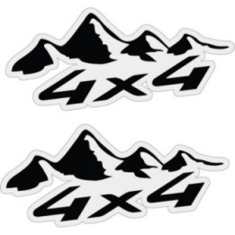 2x 4x4 Style 22 Stickers Decals - DecalsHouse