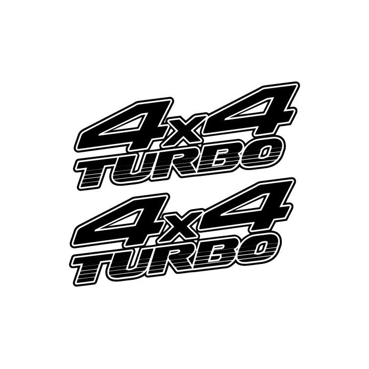 2x 4x4 Turbo Stickers Decals - DecalsHouse