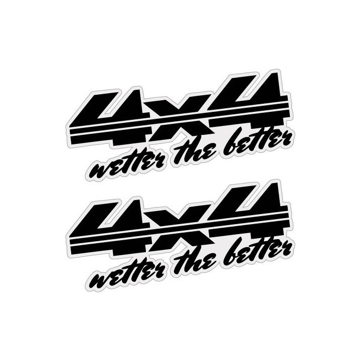 2x 4x4 Wetter The Better Stickers Decals - DecalsHouse
