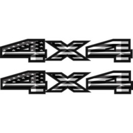 2x American Flag 4x4 Stickers Decals - DecalsHouse