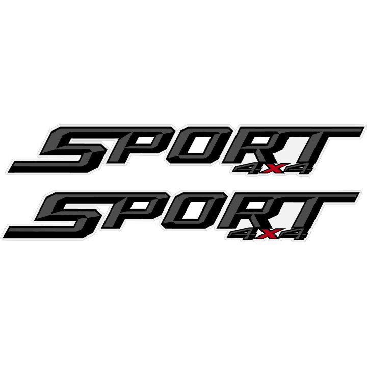 2x Black Sport 4x4 Stickers Decals - DecalsHouse