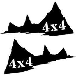 2x Mountains 4x4 Stickers Decals - DecalsHouse