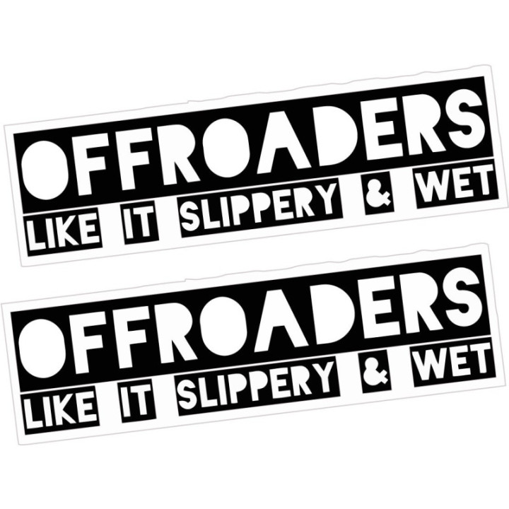 2x Offroaders Like It Slippery And Wet 4x4 4wd Stickers Decals - DecalsHouse