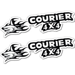 2x Shark Courier 4x4 4wd Stickers Decals - DecalsHouse