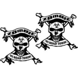 2x Zombie Off  Road 4x4 4wd Stickers Decals - DecalsHouse
