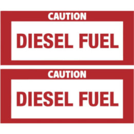 2x Diesel Caution Stickers Decals - DecalsHouse