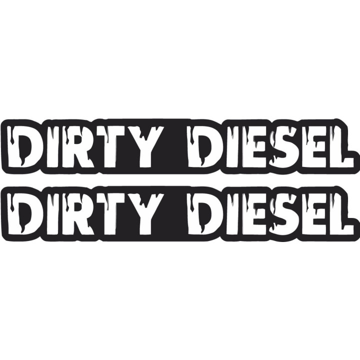 2x Diesel Dirty Stickers Decals - DecalsHouse