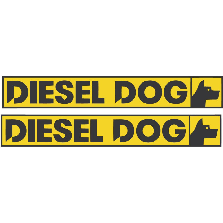 Diesel Dog Stickers – Funny Diesel Truck 4x4 Vinyl Decals (2-Pack)