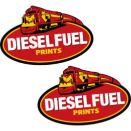 2x Diesel Fuel Prints Stickers Decals - DecalsHouse