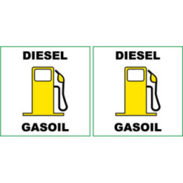2x Diesel Gasoil Stickers Decals - DecalsHouse