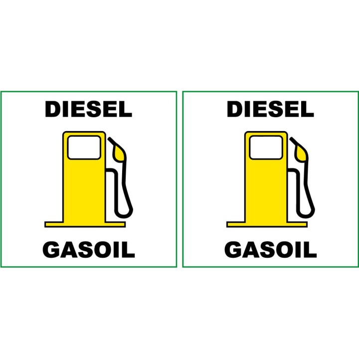 2x Diesel Gasoil Stickers Decals - DecalsHouse