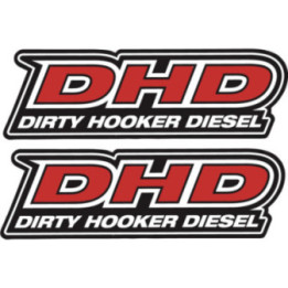 2x Dirty Diesel Hooker Dhd Stickers Decals - DecalsHouse