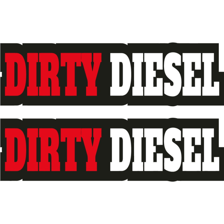2x Dirty Diesel Red Dh Stickers Decals - DecalsHouse