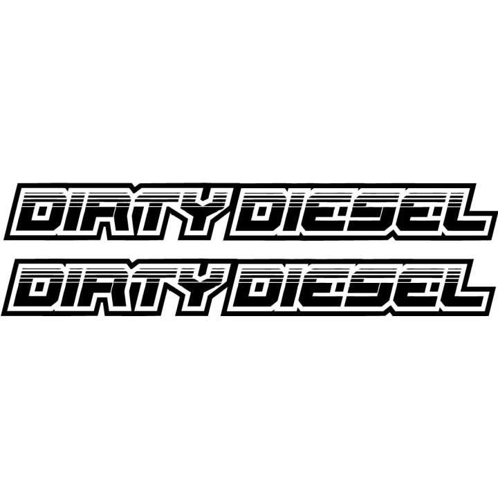 2x Dirty Diesel Style 2 Stickers Decals - DecalsHouse