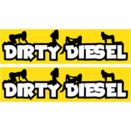 2x Dirty Diesel With Girls Stickers Decals - DecalsHouse
