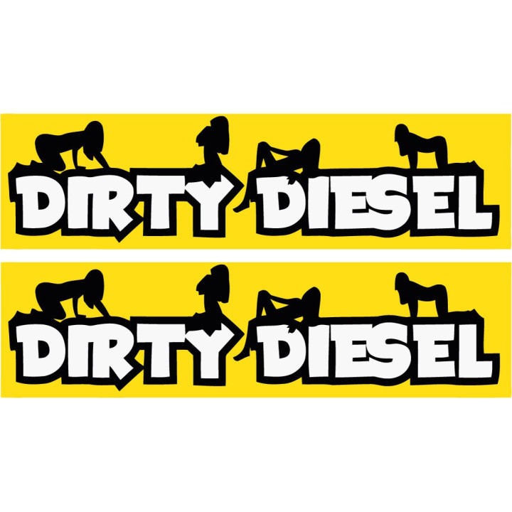 2x Dirty Diesel With Girls Stickers Decals - DecalsHouse