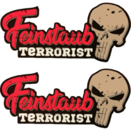 Feinstaub Terrorist Stickers – Diesel Skull Decals (2-Pack)