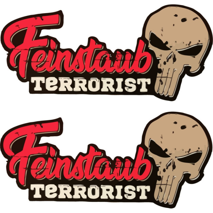 Feinstaub Terrorist Stickers – Diesel Skull Decals (2-Pack)