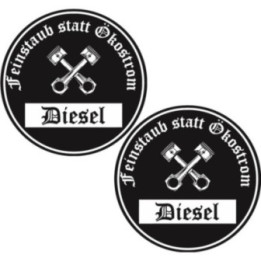 Feinstaub statt Ökostrom Diesel Stickers (2-Pack)