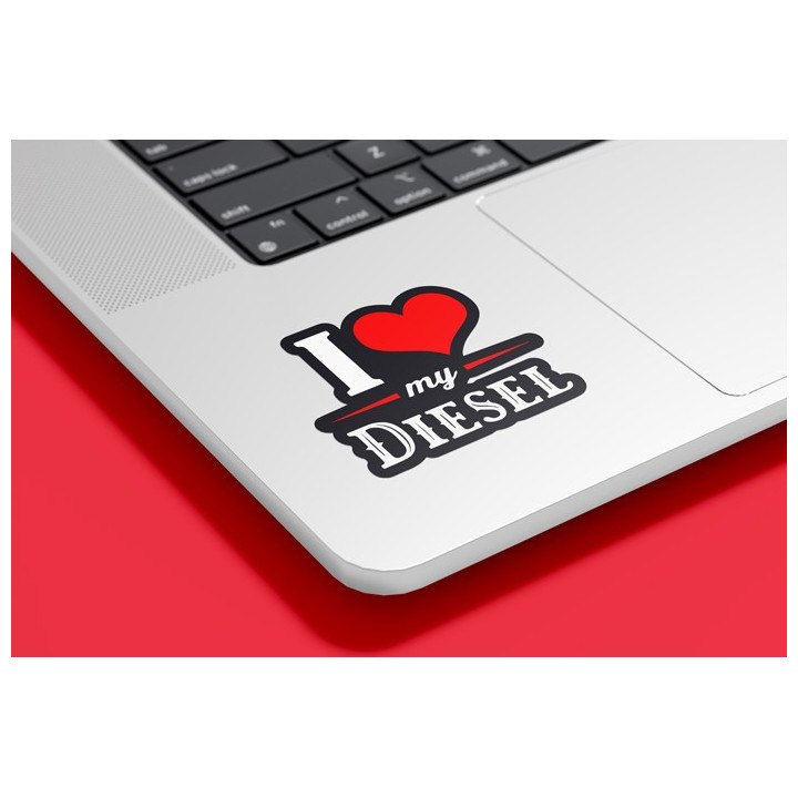 I Love My Diesel Stickers – Truck Van Car Decals (2-Pack)