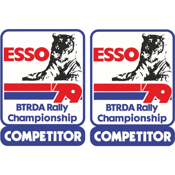 2x 1979 Esso Btrda Championship Competitor Stickers Decals - DecalsHouse